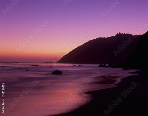 Sunset at Pfeiffer Beach, Big Sur, California © spiritofamerica