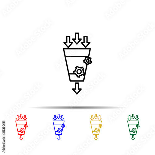 conversion marketing multi color style icon. Simple thin line, outline vector of web icons for ui and ux, website or mobile application