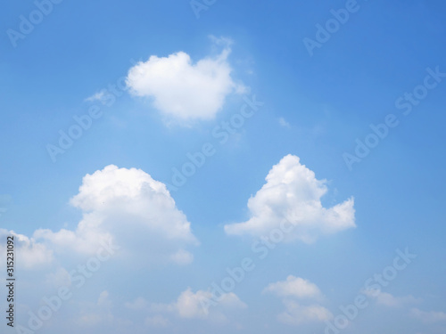 Blue sky and white cloud