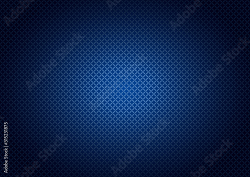 Abstract background with small geometric ornament in blue ultramarine and gradient, darkening to the edges of the image. Vector illustration