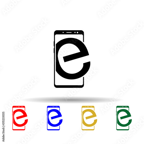 Smartphone, internet browser multi color style icon. Simple glyph, flat vector of mobile concept icons for ui and ux, website or mobile application photo