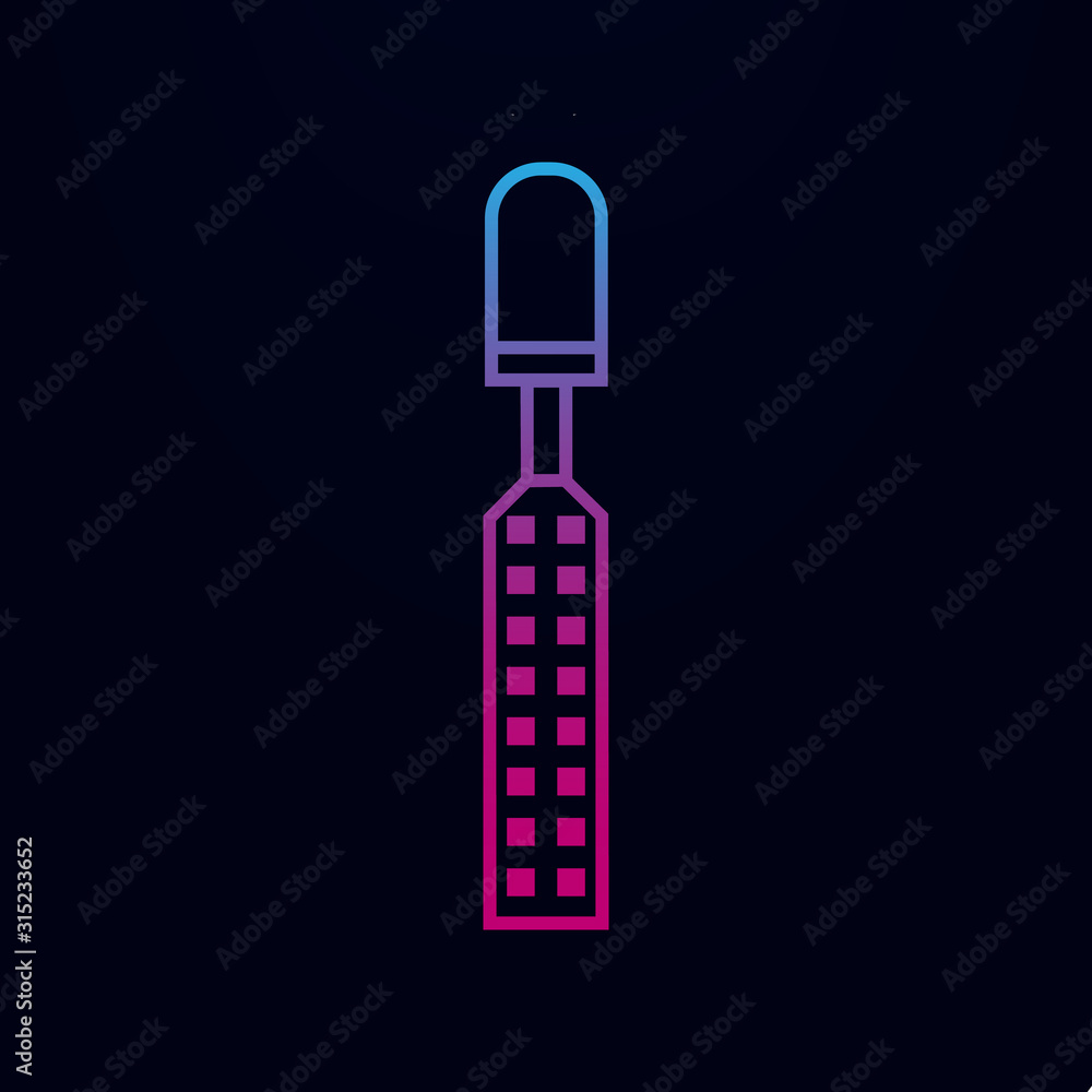Chisel line nolan icon. Simple thin line, outline vector of web icons for ui and ux, website or mobile application Chisel line nolan icon. Simple thin line, outline vector of web icons for ui and ux, website or mobile application