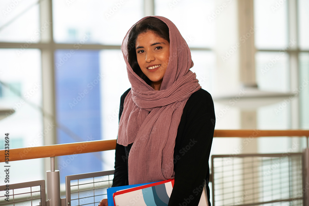 Portrait confident businesswoman in hijab Portrait confident businesswoman in hijab