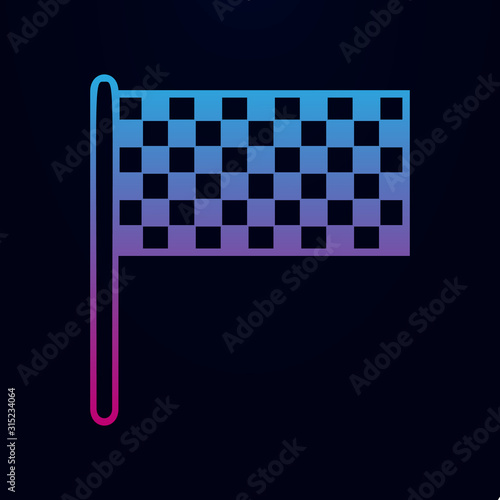 Finish flag nolan icon. Simple thin line, outline vector of web icons for ui and ux, website or mobile application