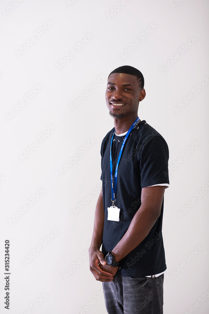Portrait confident young man