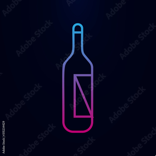 Bottle line nolan icon. Simple thin line, outline vector of web icons for ui and ux, website or mobile application
