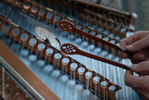 Hammer Dulcimer Closeup photo