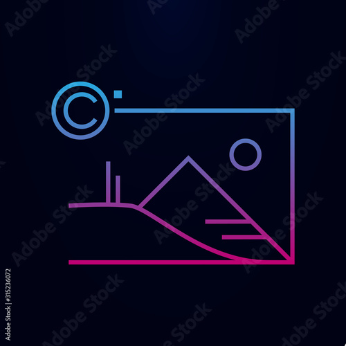 Copyrights to the picture nolan icon. Simple thin line, outline vector of web icons for ui and ux, website or mobile application