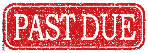 business stamp vector illustration / PAST DUE