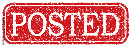 business stamp vector illustration / POSTED