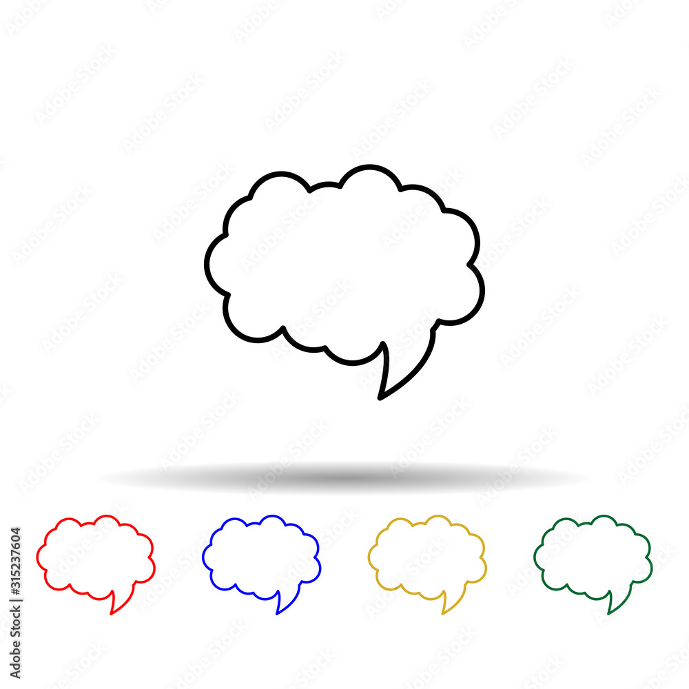 communication bubble multi color style icon. Simple thin line, outline vector of web icons for ui and ux, website or mobile application