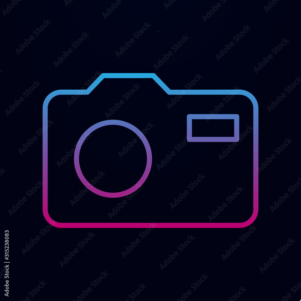 Camera nolan icon. Simple thin line, outline vector of web icons for ui and ux, website or mobile application Camera nolan icon. Simple thin line, outline vector of web icons for ui and ux, website or mobile application