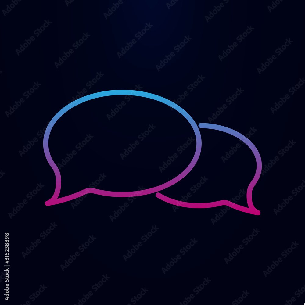 Fototapeta premium Dialogue bubble nolan icon. Simple thin line, outline vector of web icons for ui and ux, website or mobile application
