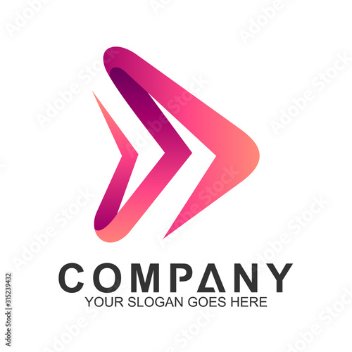 arrow logo, fast motion vector, delivery service icon, speed arrow, travel and transportation symbol, media tech logo design, abstract arrow business logo template