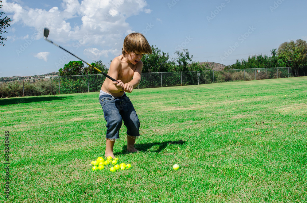 Fototapeta premium Kids Golf