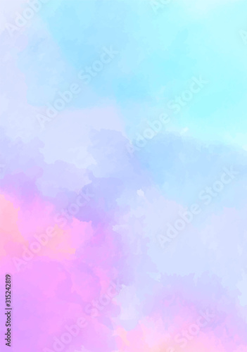 Grunge abstract vector background. Liquid texture. Light pink blue watercolor.
