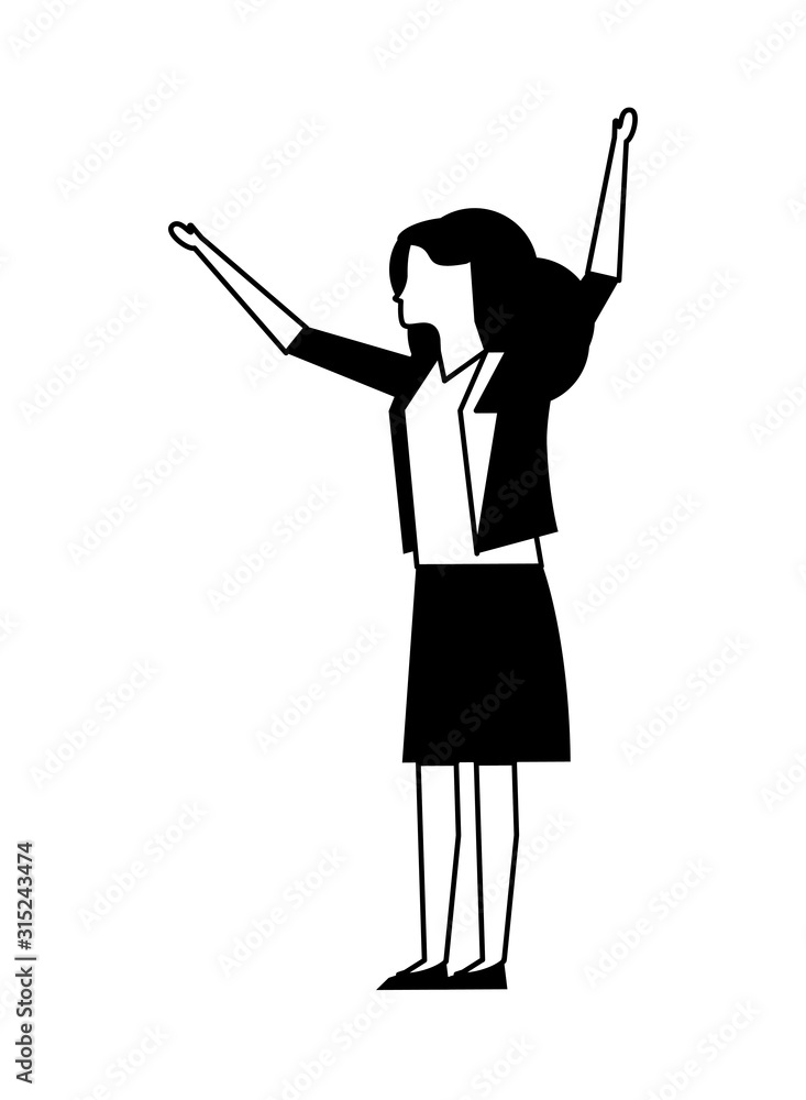 elegant businesswoman worker avatar character elegant businesswoman worker avatar character