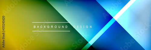 Abstract background - squares and lines composition created with lights and shadows. Technology or business digital template