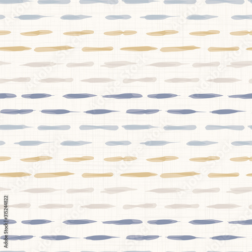 French shabby chic doodle stripe vector stripe background. Broken watercolor line off white seamless pattern. Hand drawn striped interior home decor swatch. Classic farmhouse style all over print