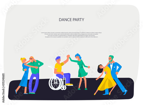 Different people dancing