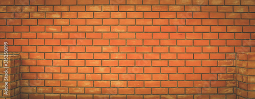 orange brick wall as a background