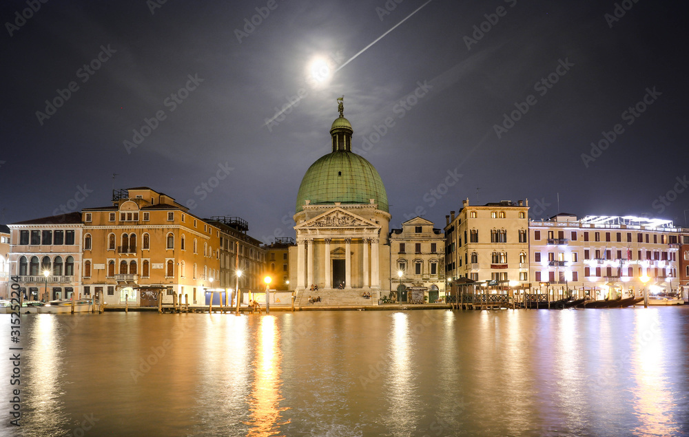 ヴェネツィア 夜景 月 ヴェネツィア 夜景 月
