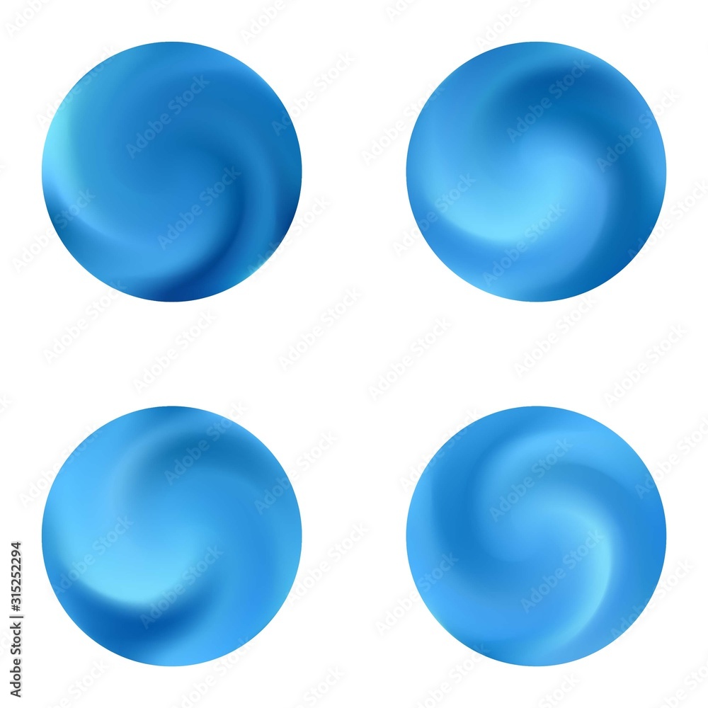 Collection with round gradient backgrounds. Collection with round gradient backgrounds.