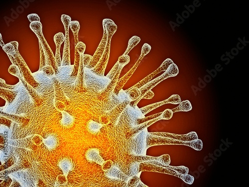 Avian influenza virus, computer artwork photo
