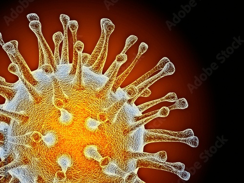 Avian influenza virus, computer artwork
