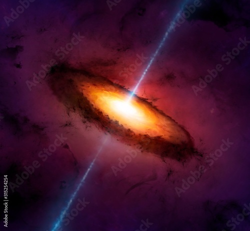 Artwork of an Active Galactic Nucleus photo