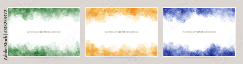 watercolor vector background set