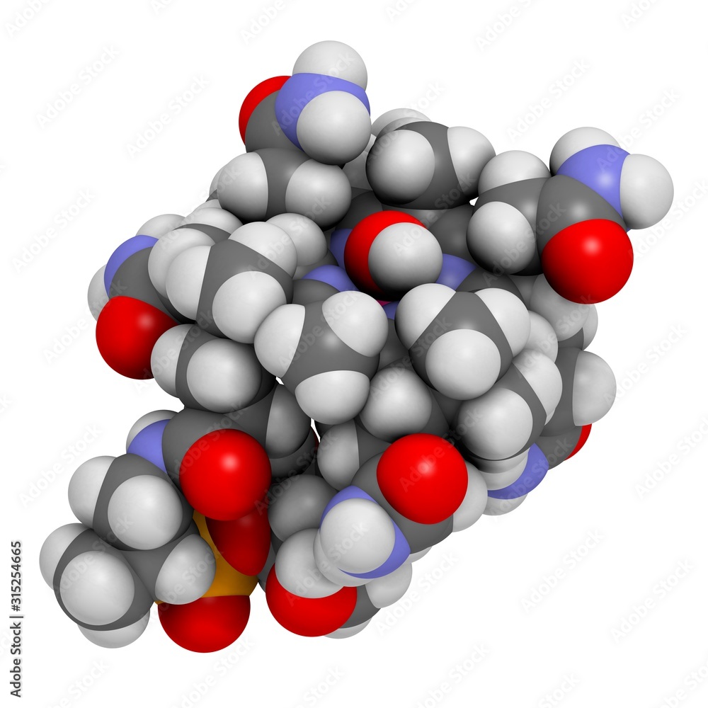 Hydroxocobalamin vitamin B12 molecule Hydroxocobalamin vitamin B12 molecule