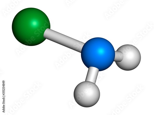 Chloramine disinfectant molecule photo