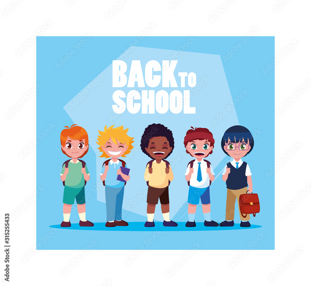 student boys with back to school label, back to school student boys with back to school label, back to school
