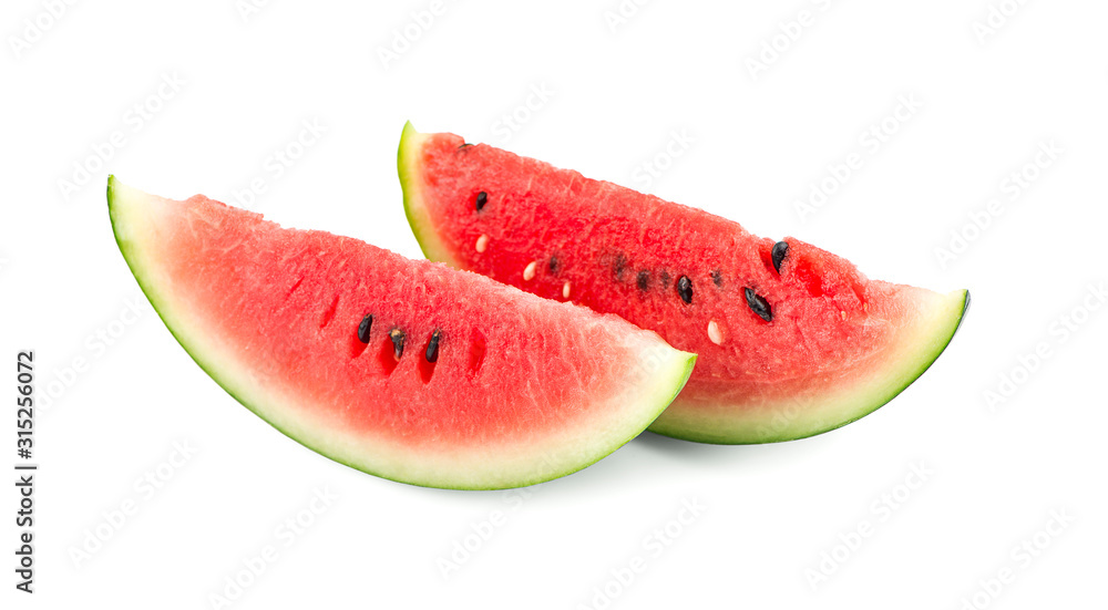 Sliced of watermelon an isolated on white background Sliced of watermelon an isolated on white background