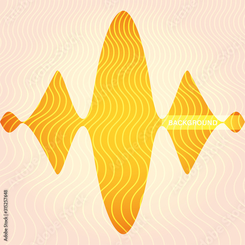 waves background, geometric figures on white background