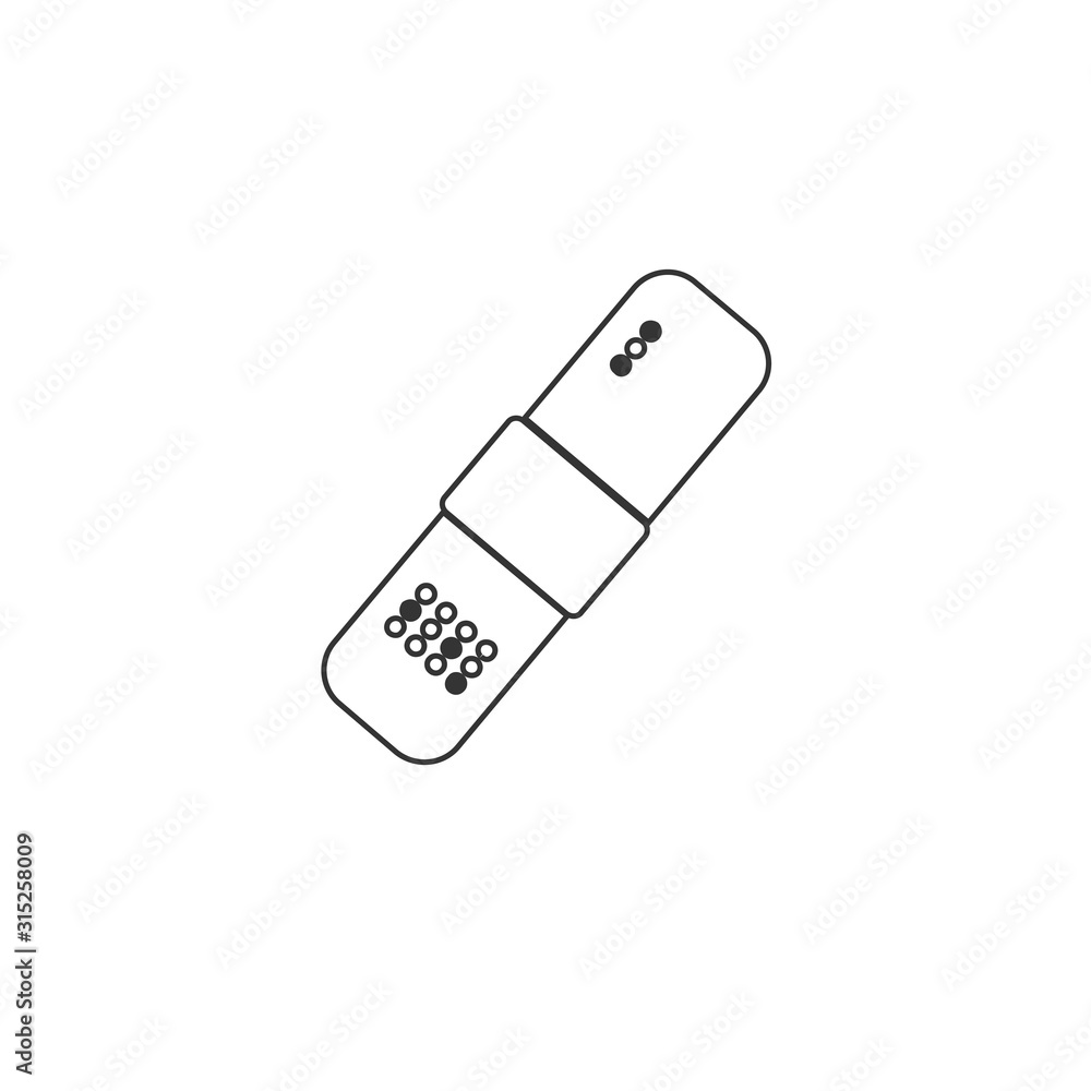 band aid icon vector solid grey band aid icon vector solid grey