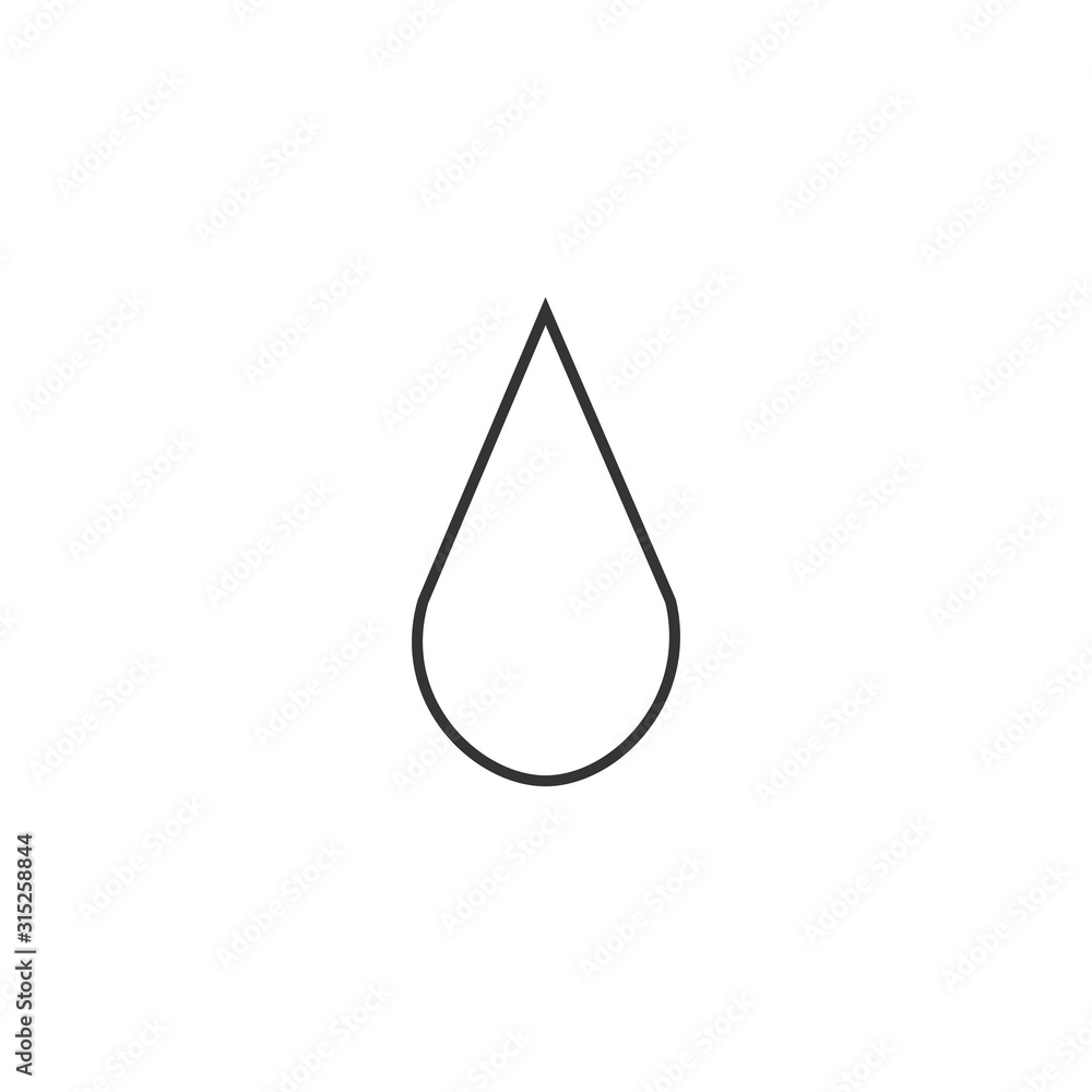drop icon vector solid grey