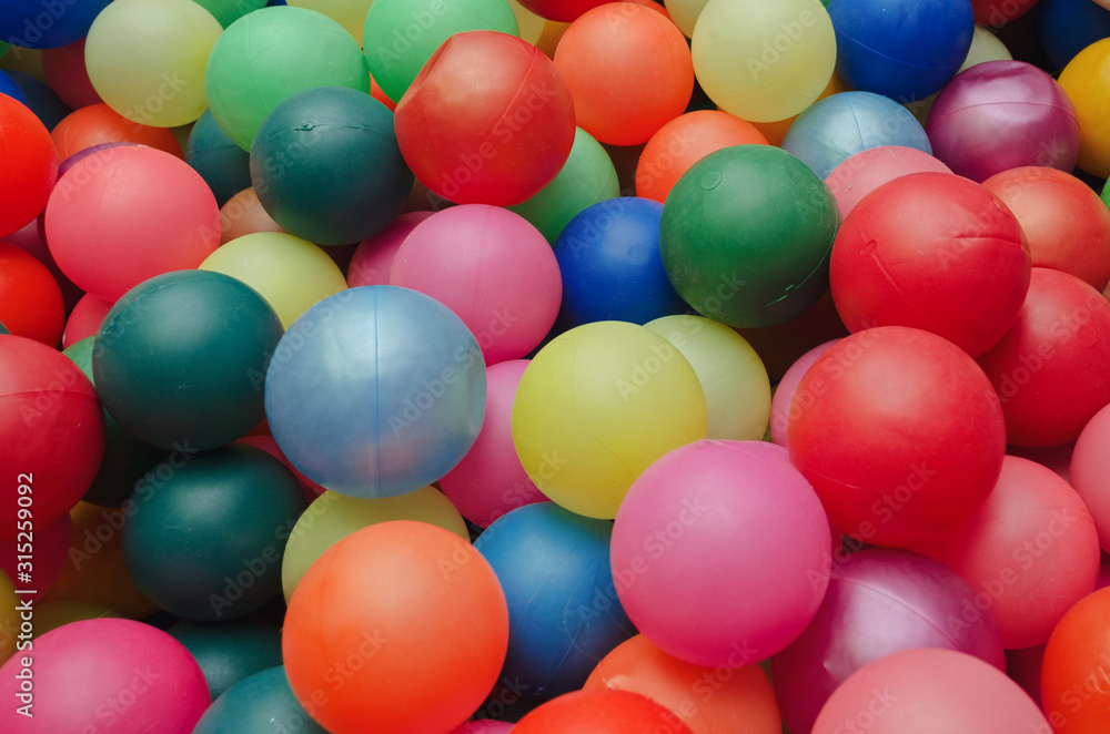 children's colored plastic balls for games