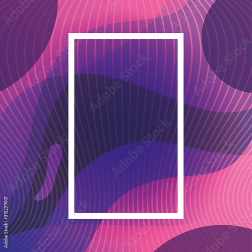 waves background with frame, geometric figures