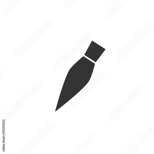 hunting knife icon vector solid grey