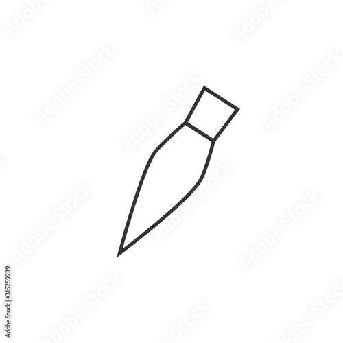 hunting knife icon vector solid grey