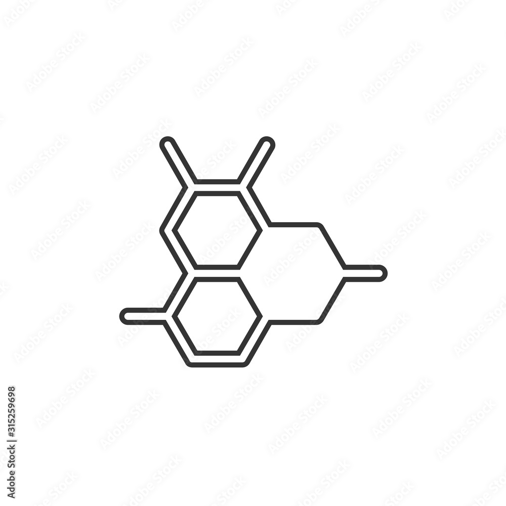 Fototapeta premium organic chemistry icon vector solid grey