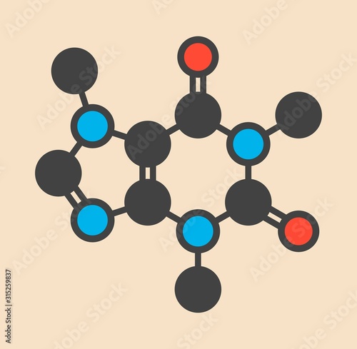 Caffeine coffee stimulant molecule