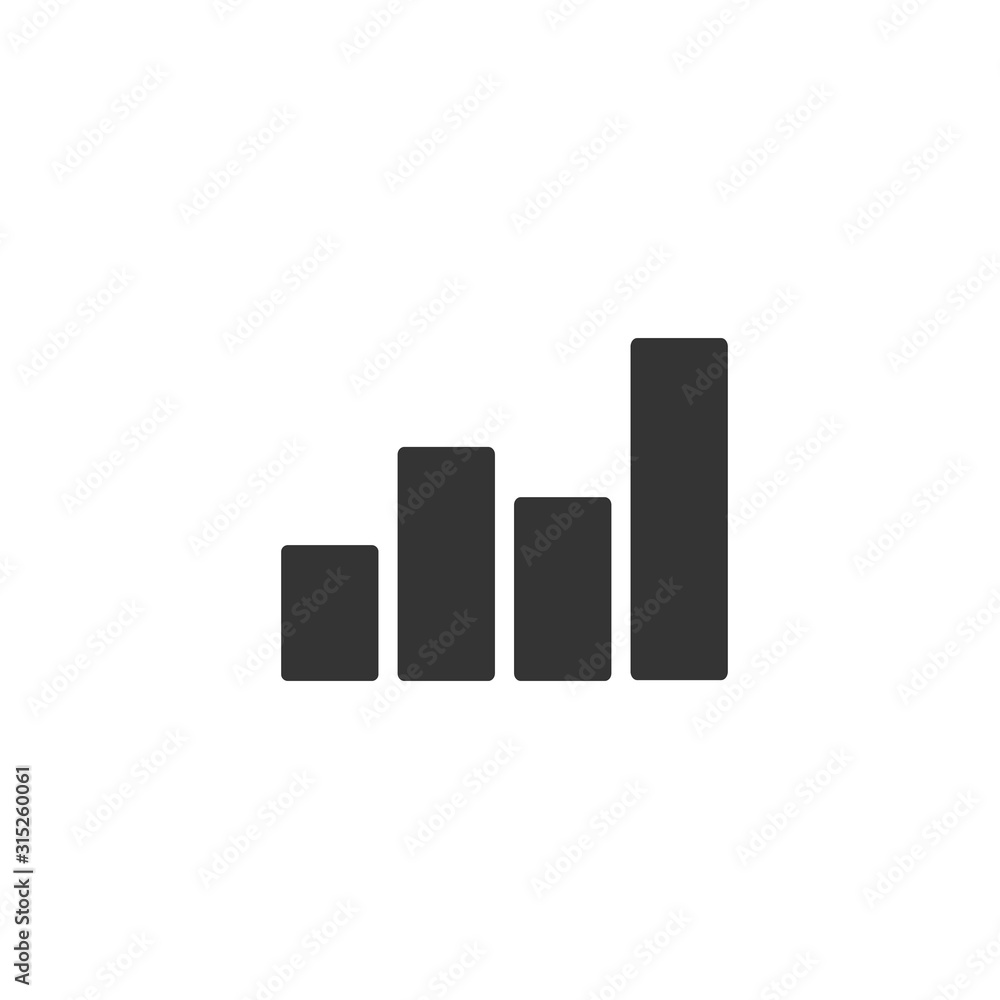 rising graph icon vector solid grey rising graph icon vector solid grey