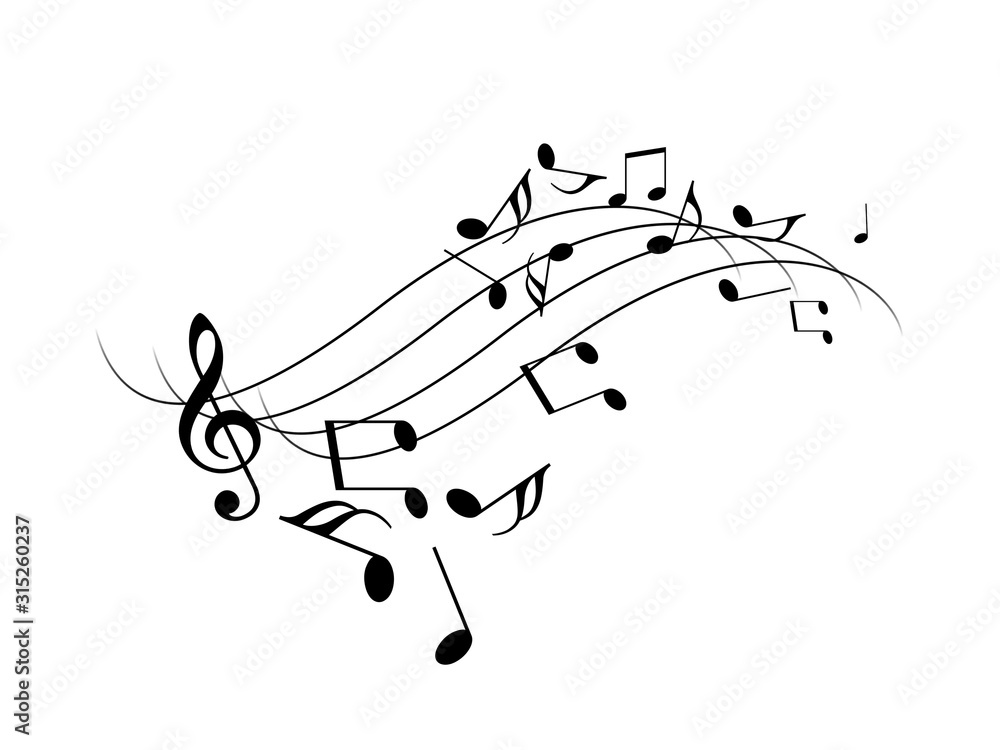 譜面 楽譜 五線譜 音楽 ト音記号 コンサート 演奏 Stock イラスト Adobe Stock