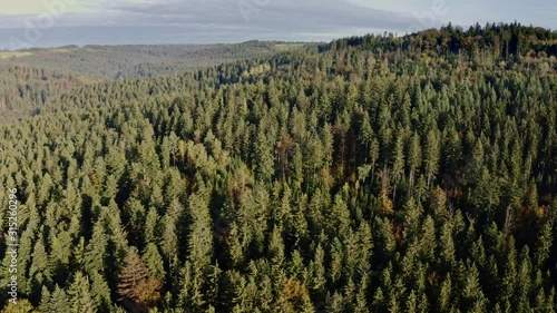 Haselbach valley in autumn, Swabian Forest, Germany photo