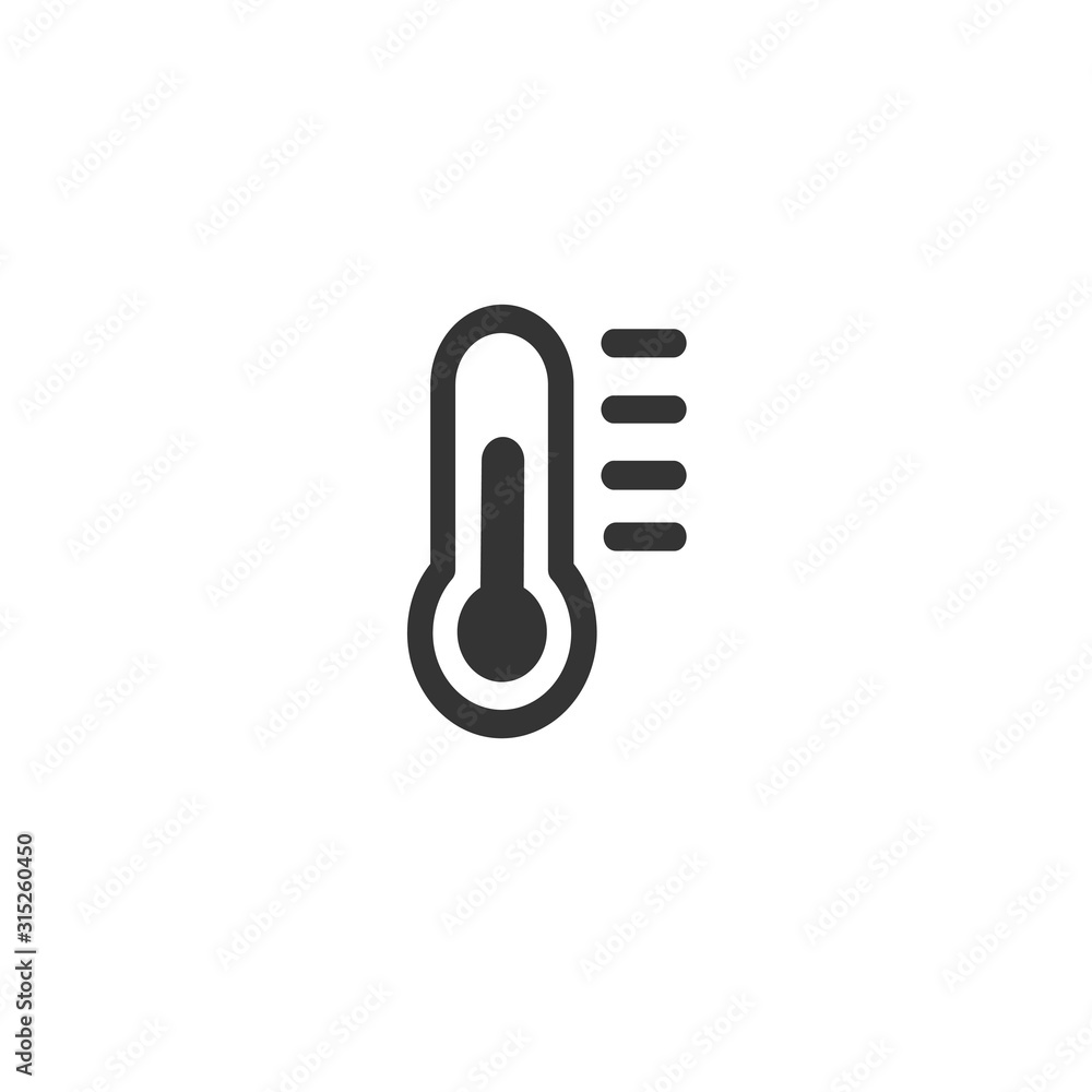 thermometer icon vector solid grey thermometer icon vector solid grey
