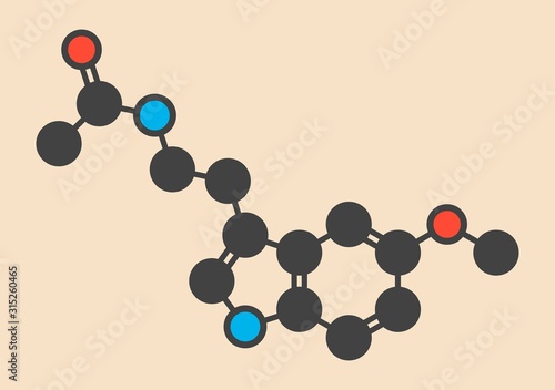 Melatonin hormone molecule photo