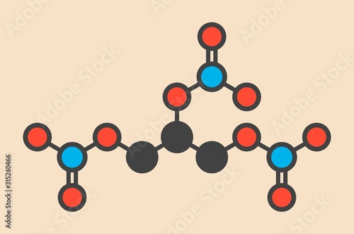 Nitroglycerin molecule photo